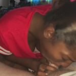 Young Ebony Sucking White Cock