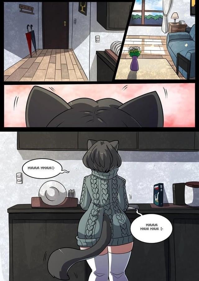 Romantic wholesome sex with a cat…