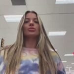 Shopping. Pierced huge tit reveal while shopping..