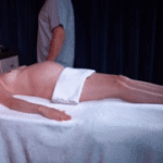 Masseur Fucks Ass and cums on Pregnant Pussy