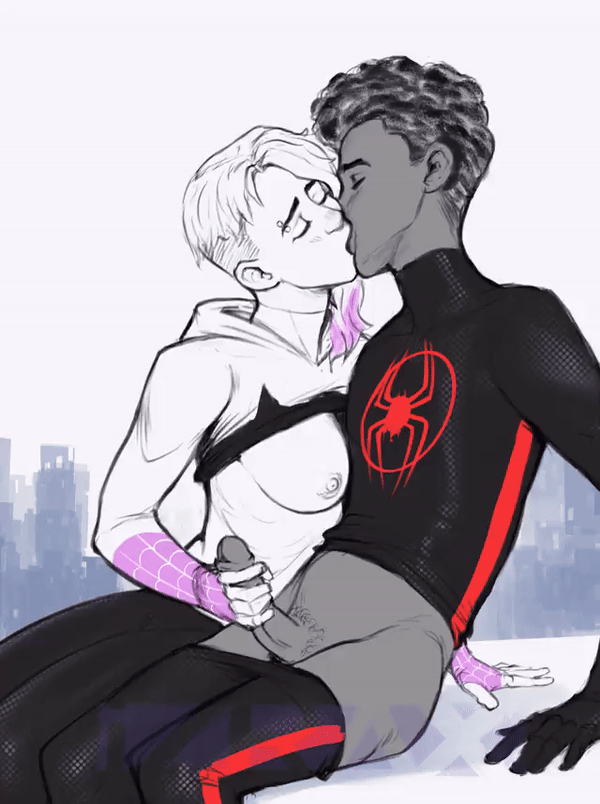 Spider-Gwen’s loving handjob (izraart)
