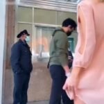 Flashed her ass in front of men in uniform in public