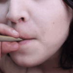 Smokes gives Blowjob and gets Facial POV, big dick