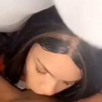 The girl eating keeps it real at the end