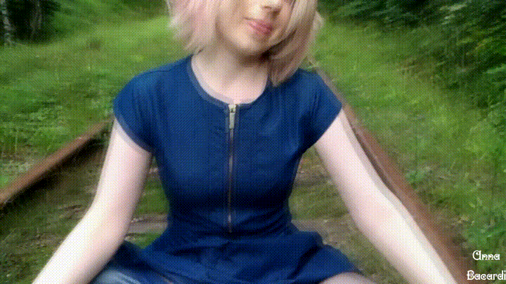 Beauty Outdoor – walking in the woods without panties