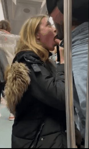 He sucks a stranger on public transport