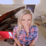 Red Car Passion – sex pov with blonde milf