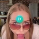 Pretty sucks dirty in her glasses – video