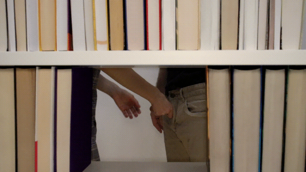 Sneaky Blowjob in a Library