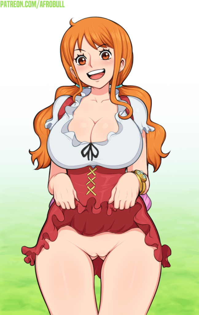 Nami shows her tight pussy