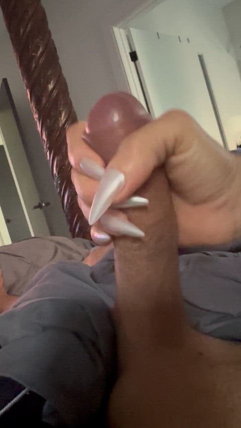 I like to scratch it with my nails.