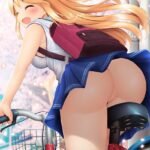 No panties on her bike