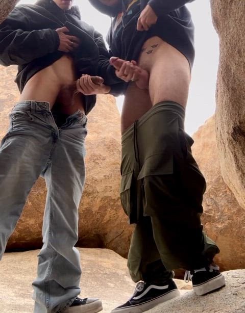 i helped my bro release his load on our hike today
